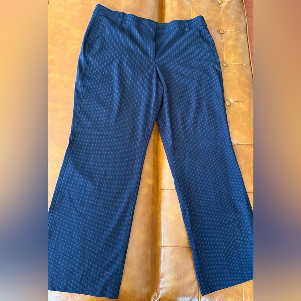 Lane Bryant Navy Pinstripe Men's Dress Pants